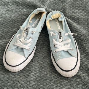 Sky Tiffany blue converse size 6